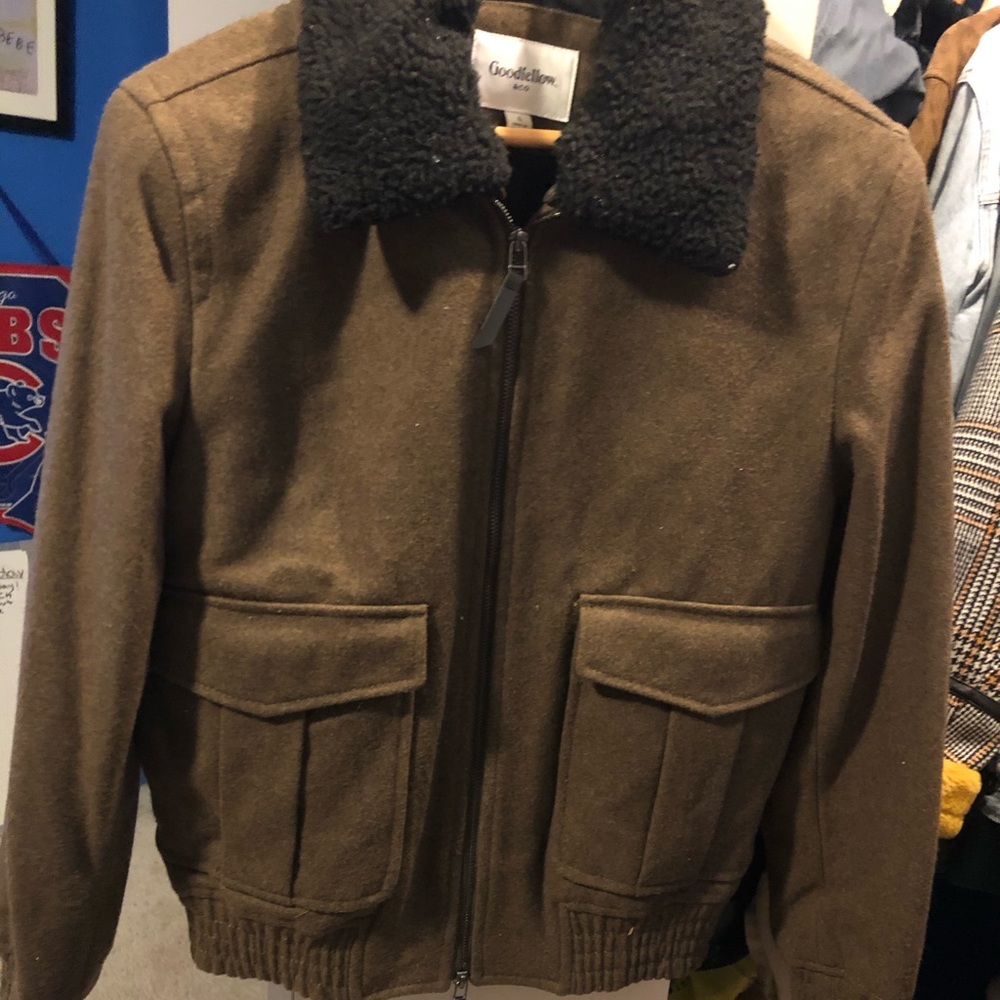 Wool bomber coat